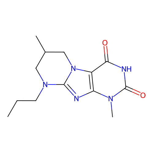 1,7-dimethyl-9-propyl-6,7,8,9-tetrahydropyrimido[2,1-f]purine-2,4(1H,3H)-dione structure