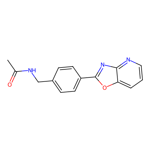 N-(4-[1,3]oxazolo[4,5-b]pyridin-2-ylbenzyl)acetamide structure