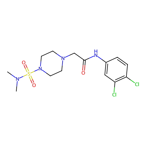 N-(3,4-dichlorophenyl)-2-[4-(dimethylsulfamoyl)piperazin-1-yl]acetamide structure
