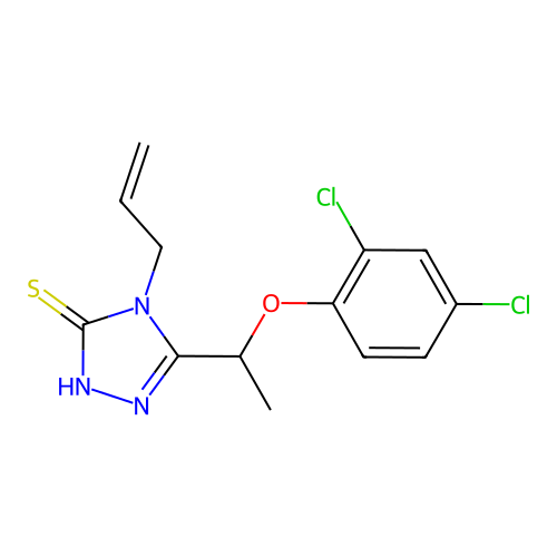 4-allyl-5-[1-(2,4-dichlorophenoxy)ethyl]-4H-1,2,4-triazole-3-thiol structure