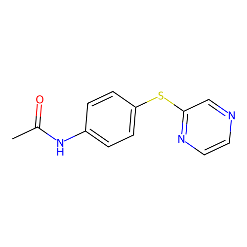 N-(4-pyrazin-2-ylsulfanylphenyl)acetamide structure