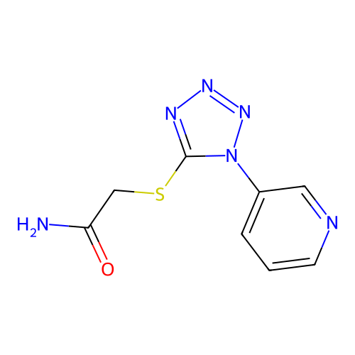 2-(1-Pyridin-3-yltetrazol-5-yl)sulfanylacetamide structure