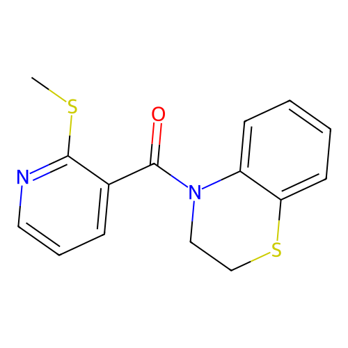 4-[2-(methylsulfanyl)pyridine-3-carbonyl]-3,4-dihydro-2H-1,4-benzothiazine structure