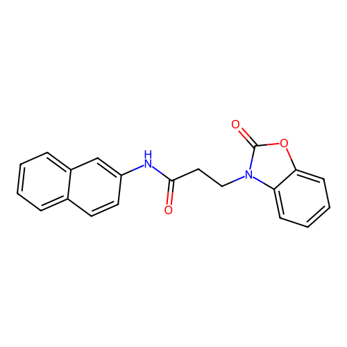 N-naphthalen-2-yl-3-(2-oxo-1,3-benzoxazol-3-yl)propanamide structure