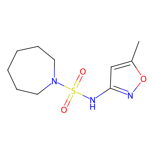N-(5-methyl-1,2-oxazol-3-yl)azepane-1-sulfonamide structure