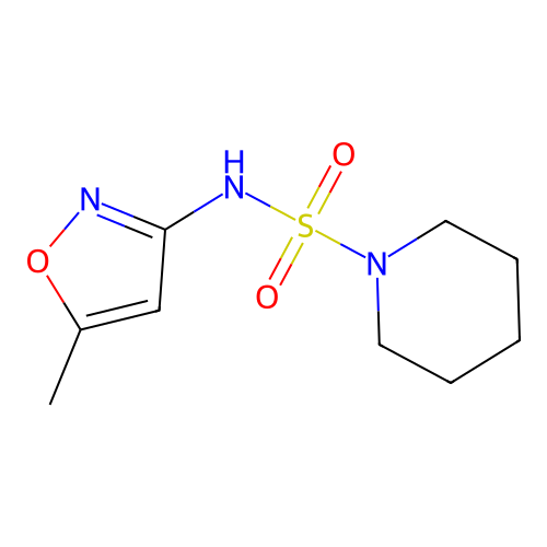 (5-Methylisoxazol-3-yl)(piperidylsulfonyl)amine structure