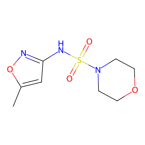 N-(5-methyl-3-isoxazolyl)-4-morpholinesulfonamide structure