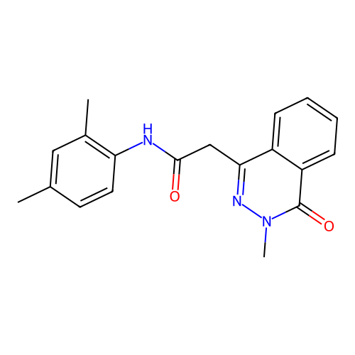 N-(2,4-dimethylphenyl)-2-(3-methyl-4-oxophthalazin-1-yl)acetamide structure