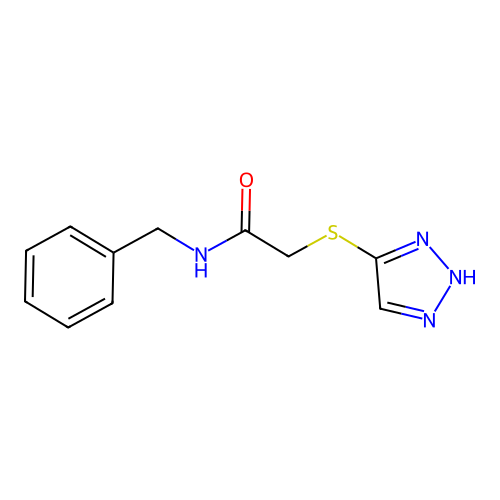 N-benzyl-2-(2H-triazol-4-ylsulfanyl)acetamide structure