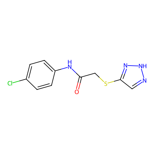 N-(4-chlorophenyl)-2-(2H-triazol-4-ylsulfanyl)acetamide structure