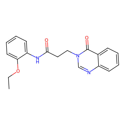 N-(2-ethoxyphenyl)-3-(4-oxoquinazolin-3-yl)propanamide structure