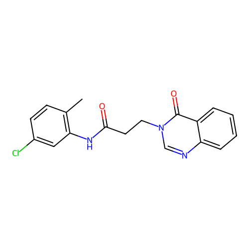 N-(5-chloro-2-methylphenyl)-3-(4-oxo-3(4H)-quinazolinyl)propanamide structure