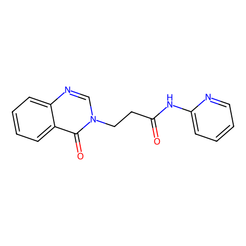 3-(4-oxoquinazolin-3-yl)-N-pyridin-2-ylpropanamide structure