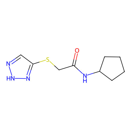 N-cyclopentyl-2-(2H-triazol-4-ylsulfanyl)acetamide structure