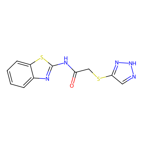 N-(1,3-benzothiazol-2-yl)-2-(2H-triazol-4-ylsulfanyl)acetamide structure