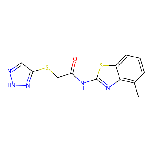 N-(4-methyl-1,3-benzothiazol-2-yl)-2-(2H-triazol-4-ylsulfanyl)acetamide structure