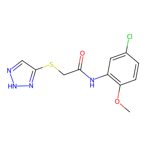 N-(5-chloro-2-methoxyphenyl)-2-(2H-triazol-4-ylsulfanyl)acetamide structure