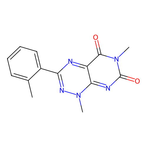 1,6-Dimethyl-3-(o-tolyl)pyrimido[5,4-e][1,2,4]triazine-5,7(1H,6H)-dione structure