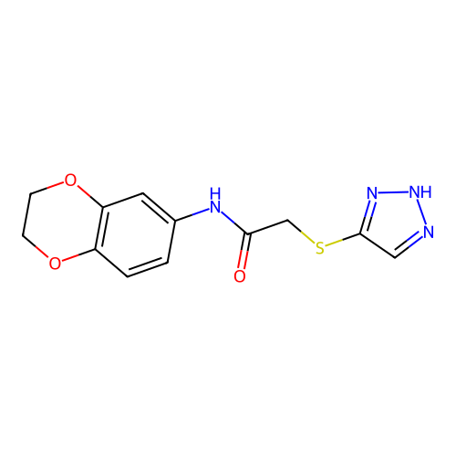 N-(2,3-dihydro-1,4-benzodioxin-6-yl)-2-(2H-triazol-4-ylsulfanyl)acetamide structure