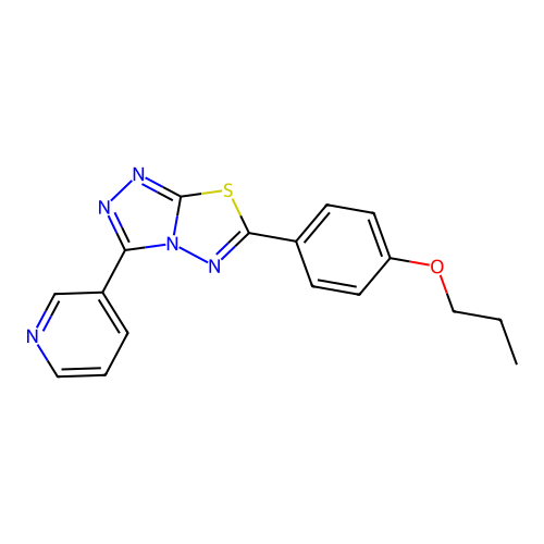 6-(4-Propoxyphenyl)-3-(pyridin-3-yl)[1,2,4]triazolo[3,4-b][1,3,4]thiadiazole structure