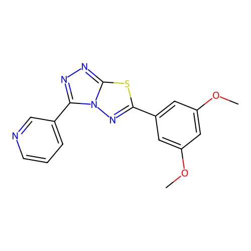 6-(3,5-Dimethoxyphenyl)-3-pyridin-3-yl-[1,2,4]triazolo[3,4-b][1,3,4]thiadiazole structure