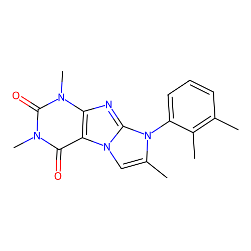 6-(2,3-Dimethylphenyl)-2,4,7-trimethylpurino[7,8-a]imidazole-1,3-dione structure