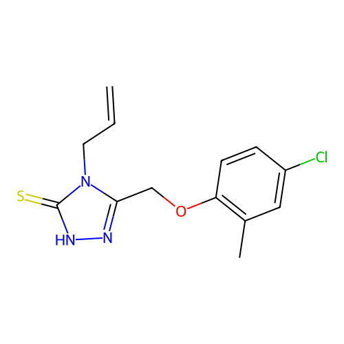 4-allyl-5-[(4-chloro-2-methylphenoxy)methyl]-4H-1,2,4-triazole-3-thiol structure
