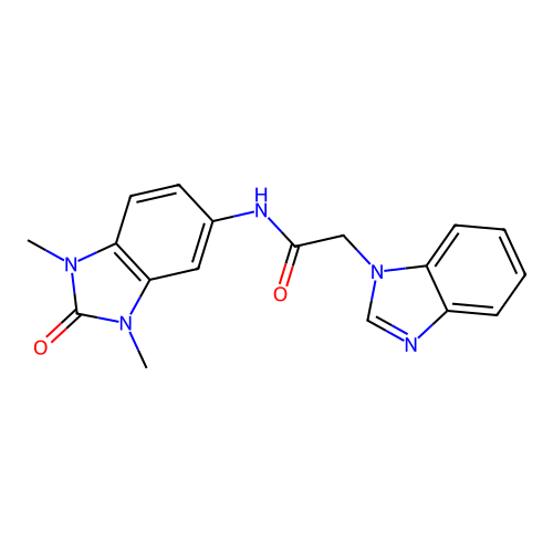 2-(benzimidazol-1-yl)-N-(1,3-dimethyl-2-oxobenzimidazol-5-yl)acetamide structure
