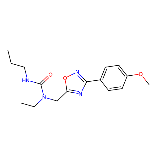 1-Ethyl-1-{[3-(4-methoxyphenyl)-1,2,4-oxadiazol-5-yl]methyl}-3-propylurea structure