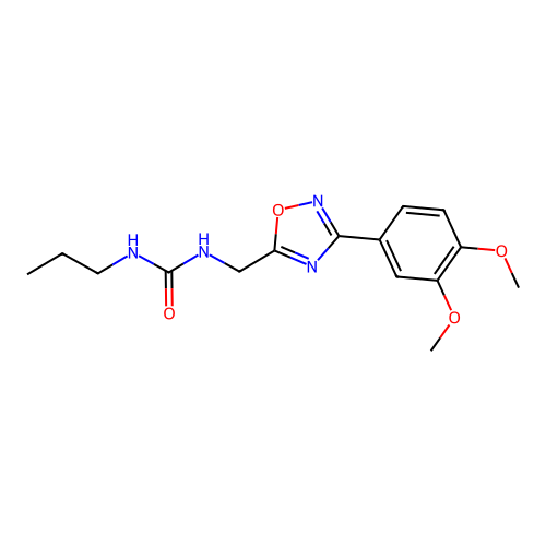 1-{[3-(3,4-Dimethoxyphenyl)-1,2,4-oxadiazol-5-yl]methyl}-3-propylurea structure