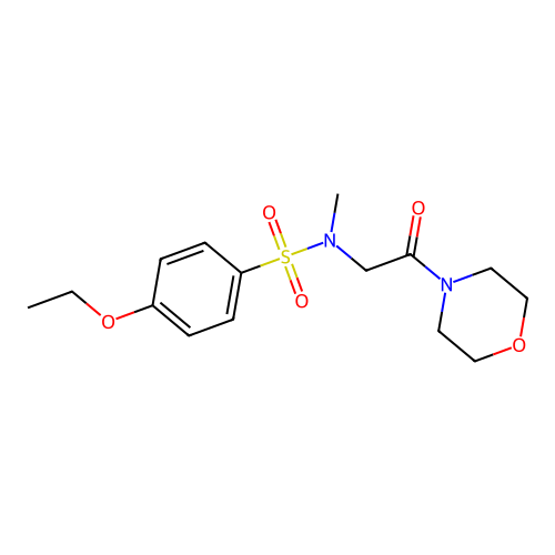 4-ethoxy-N-methyl-N-(2-morpholin-4-yl-2-oxoethyl)benzenesulfonamide structure