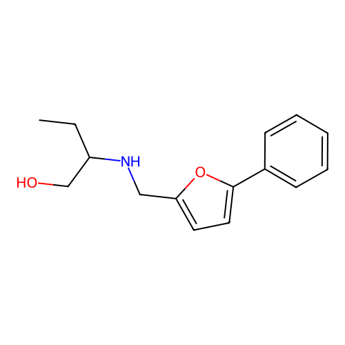 2-{[(5-Phenylfuran-2-yl)methyl]amino}butan-1-ol structure