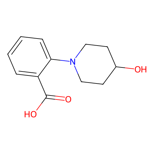 2-(4-Hydroxypiperidin-1-yl)benzoic acid structure