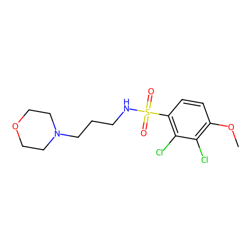 2,3-dichloro-4-methoxy-N-(3-morpholin-4-ylpropyl)benzenesulfonamide structure
