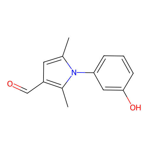 1-(3-Hydroxyphenyl)-2,5-dimethylpyrrole-3-carbaldehyde structure