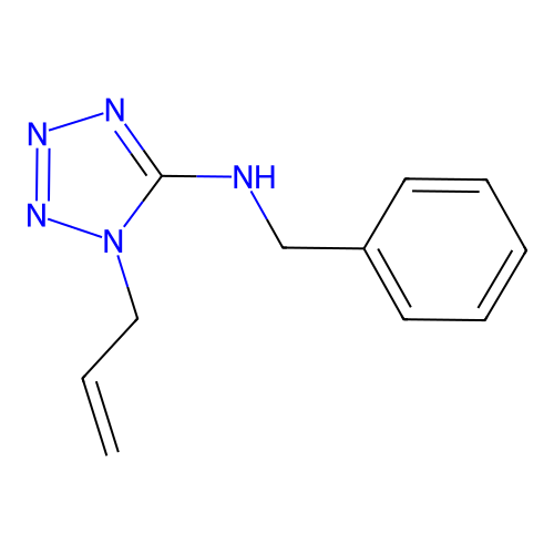 N-benzyl-1-prop-2-enyltetrazol-5-amine structure