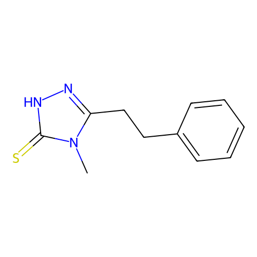 4-methyl-5-(2-phenylethyl)-4H-1,2,4-triazole-3-thiol structure