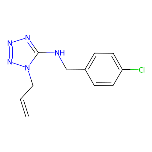 1-allyl-N-(4-chlorobenzyl)-1H-tetraazol-5-amine structure