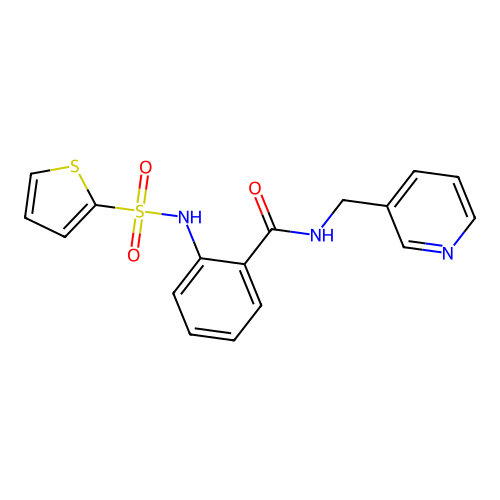 N-(pyridin-3-ylmethyl)-2-(thiophen-2-ylsulfonylamino)benzamide structure