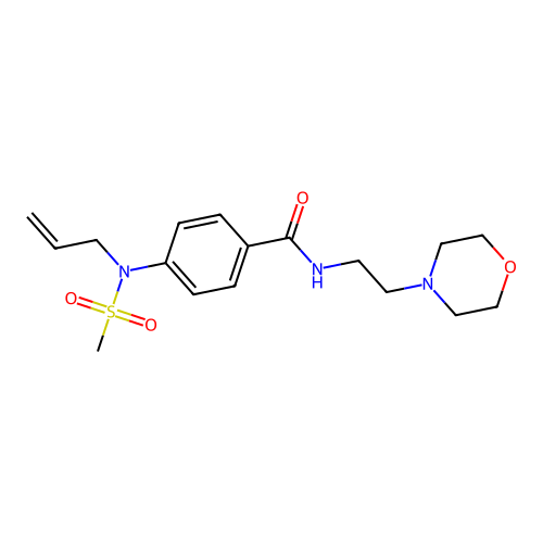 4-(Allyl-methanesulfonyl-amino)-N-(2-morpholin-4-yl-ethyl)-benzamide structure