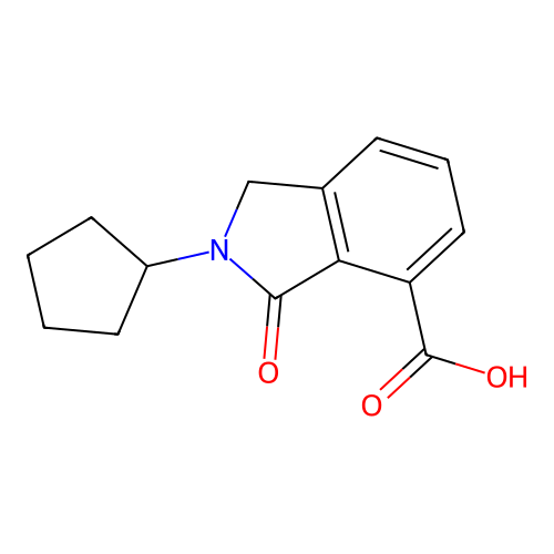 2-Cyclopentyl-3-oxo-2,3-dihydro-1H-isoindole-4-carboxylic acid structure