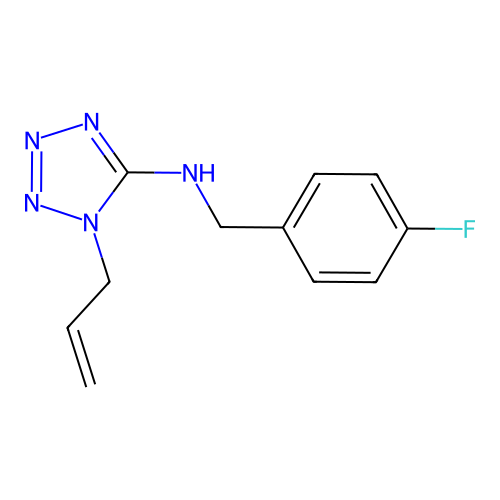1-allyl-N-(4-fluorobenzyl)-1H-tetraazol-5-amine structure