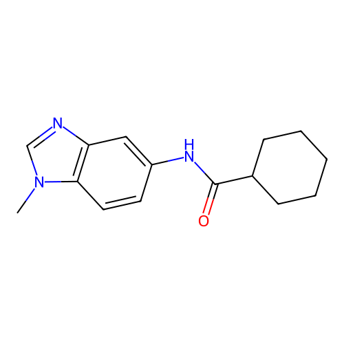 N-(1-methyl-1H-1,3-benzodiazol-5-yl)cyclohexanecarboxamide structure