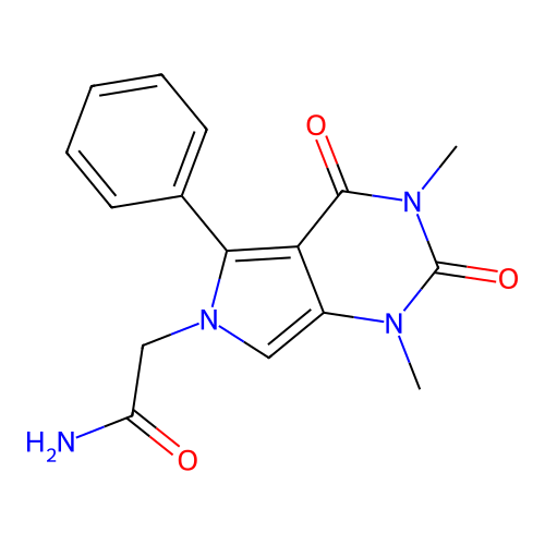 2-(1,3-Dimethyl-2,4-dioxo-5-phenylpyrrolo[3,4-d]pyrimidin-6-yl)acetamide structure