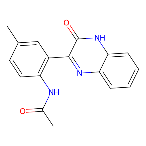 N-[4-methyl-2-(3-oxo-4H-quinoxalin-2-yl)phenyl]acetamide structure