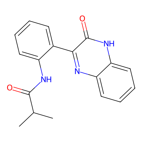 N-[2-(3-Oxo-3,4-dihydro-quinoxalin-2-yl)-phenyl]-isobutyramide structure