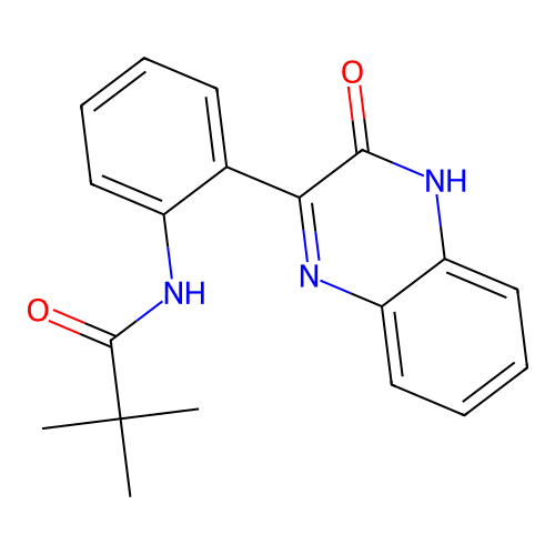 2,2-Dimethyl-N-[2-(3-oxo-3,4-dihydro-quinoxalin-2-yl)-phenyl]-propionamide structure
