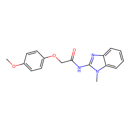 2-(4-methoxyphenoxy)-N-(1-methylbenzimidazol-2-yl)acetamide structure