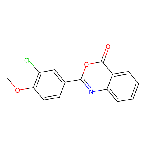 2-(3-chloro-4-methoxyphenyl)-4H-3,1-benzoxazin-4-one structure