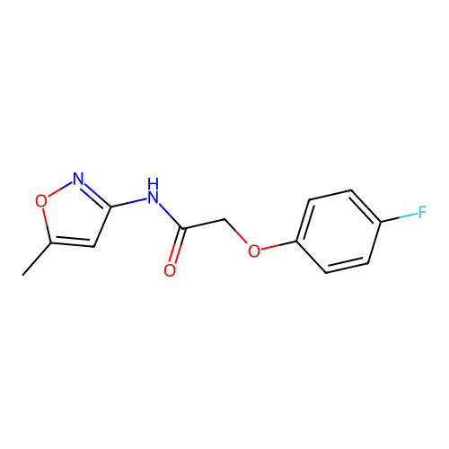 2-(4-fluorophenoxy)-N-(5-methyl-1,2-oxazol-3-yl)acetamide structure